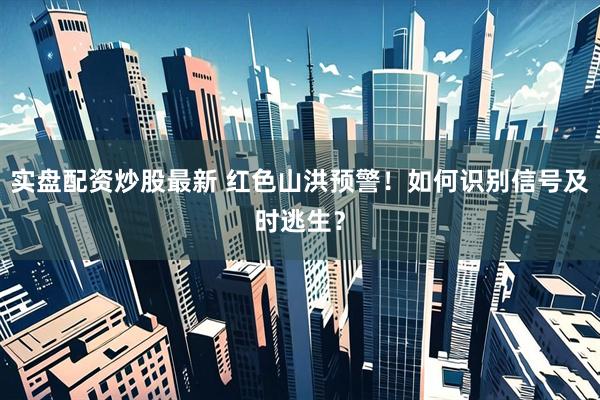 实盘配资炒股最新 红色山洪预警！如何识别信号及时逃生？
